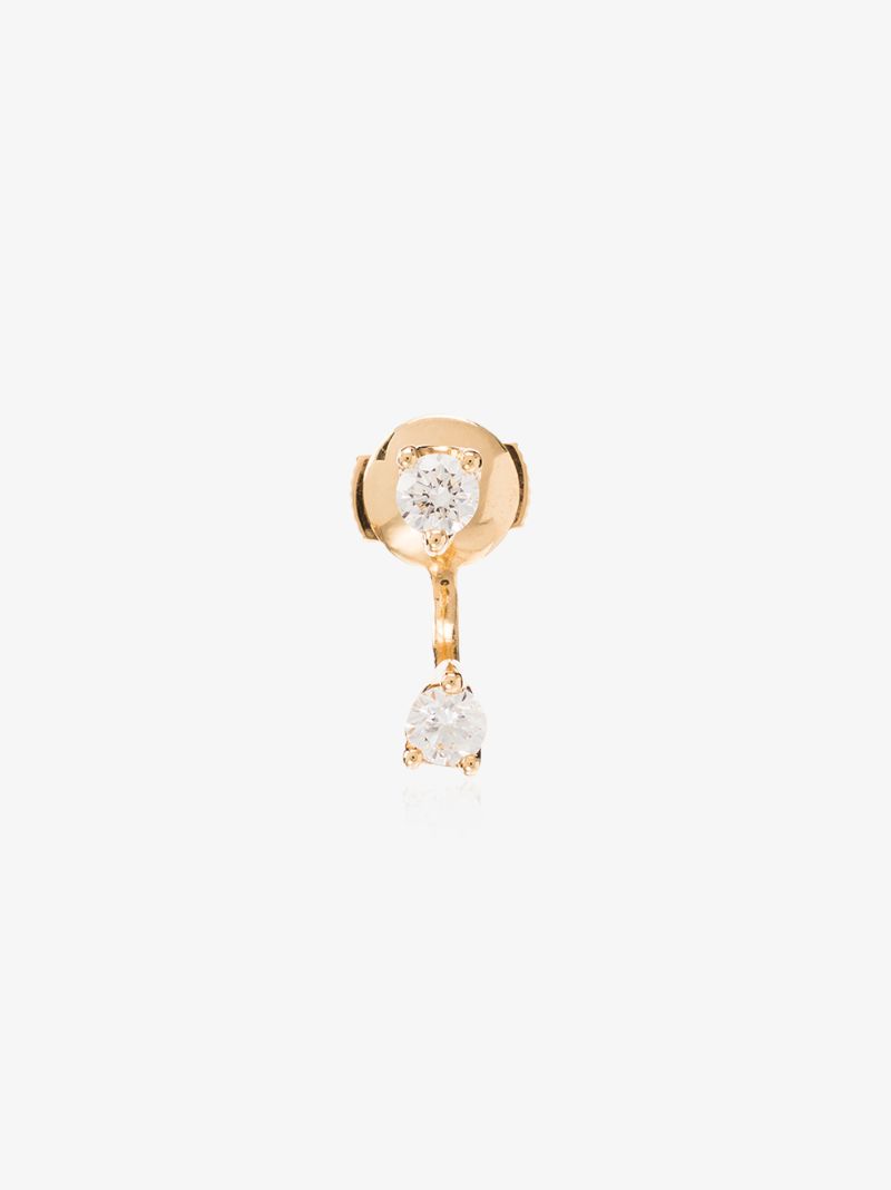 18k Yellow Gold Orbit Stud Diamond Earrings