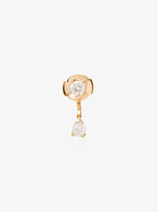 18k Yellow Gold Orbit Stud Diamond Earrings