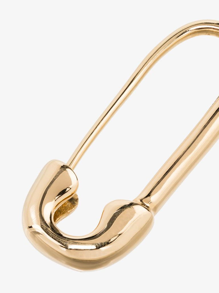 18k Yellow Gold Safety Pin Earring