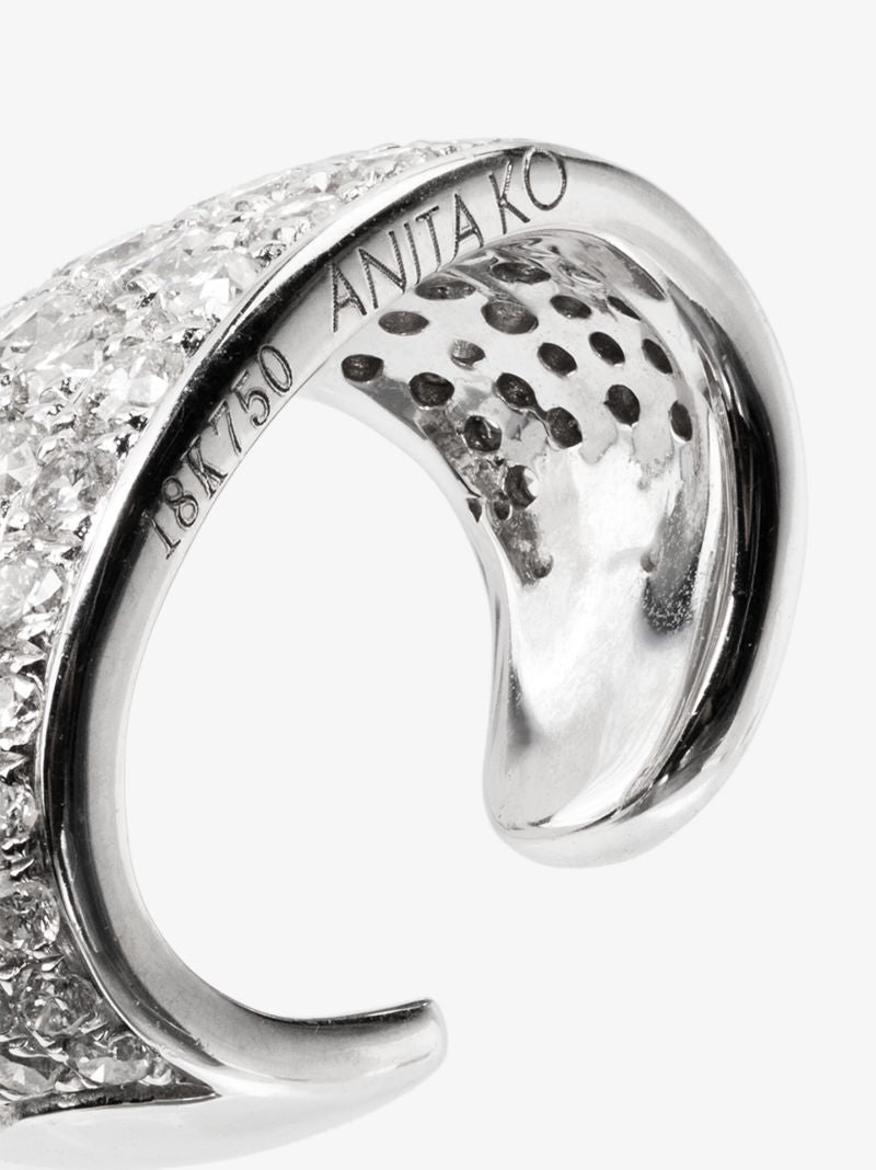 18k White Gold Galaxy Diamond Ear Cuff