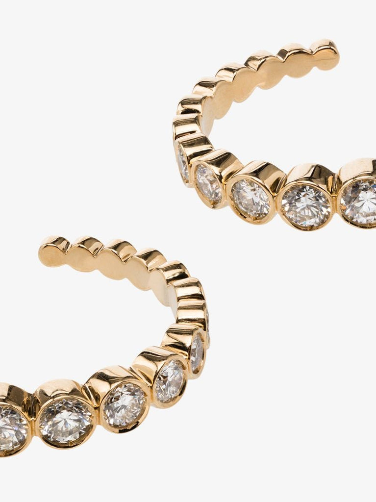 18k Yellow Gold Boucle Ensemble Diamond Earrings