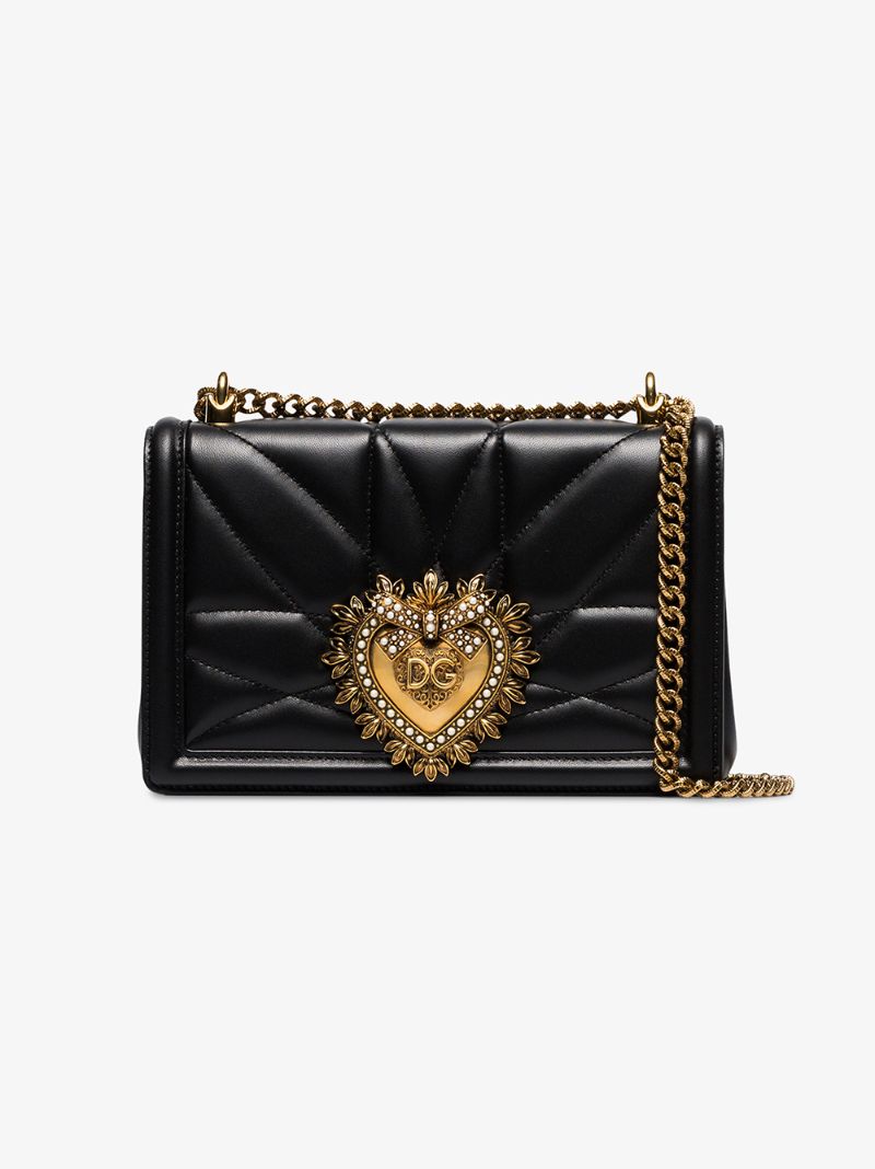 Black Mini Heart-embellished Cross Body Bag