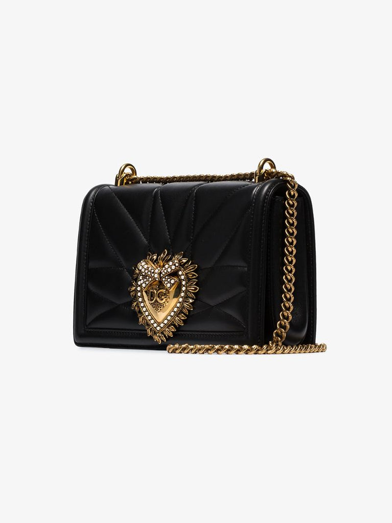Black Mini Heart-embellished Cross Body Bag