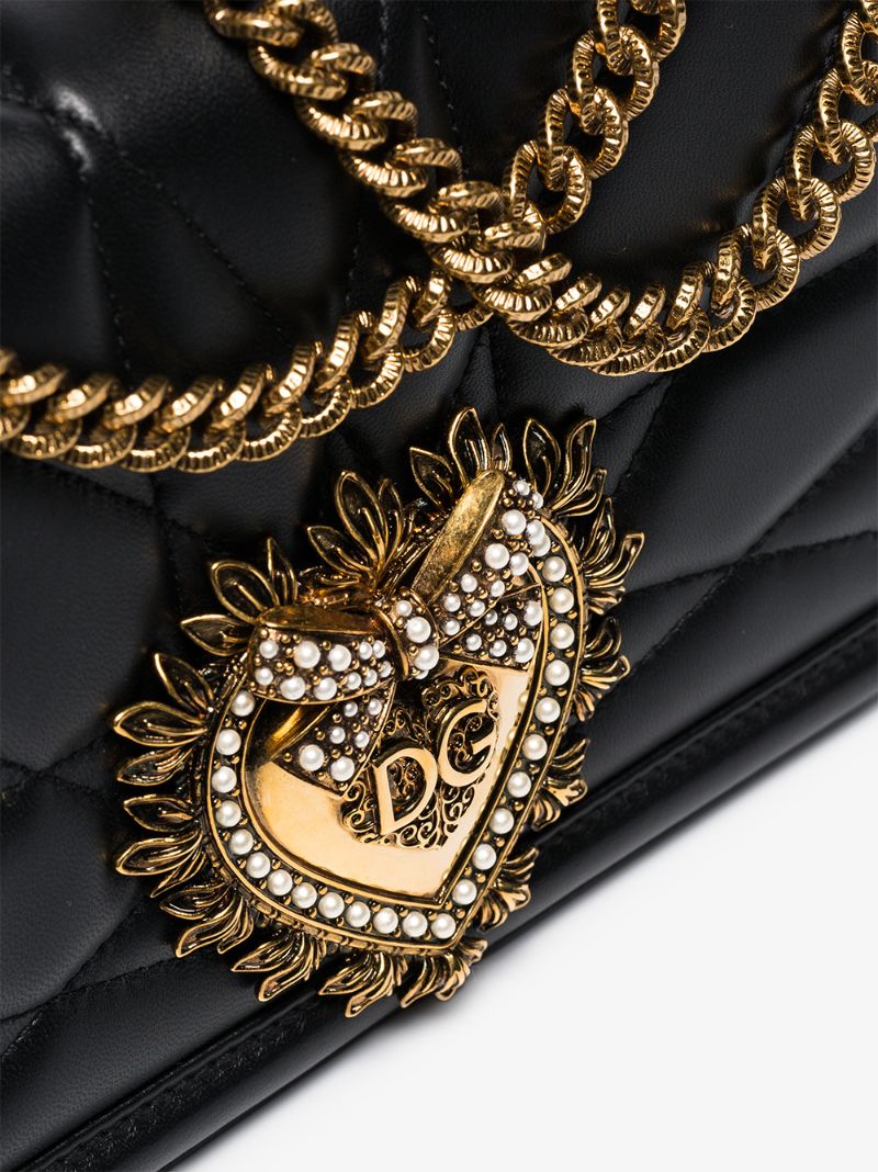 Black Mini Heart-embellished Cross Body Bag