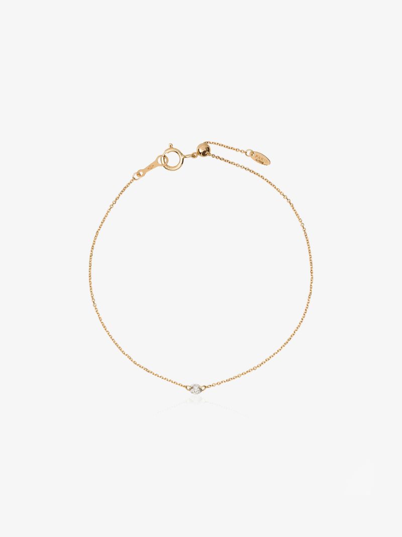 18k Yellow Gold Diamond Chain Bracelet