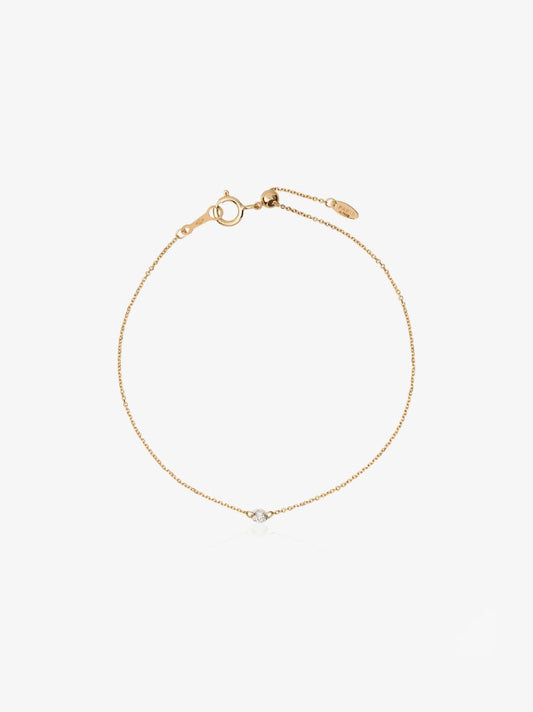 18k Yellow Gold Diamond Chain Bracelet