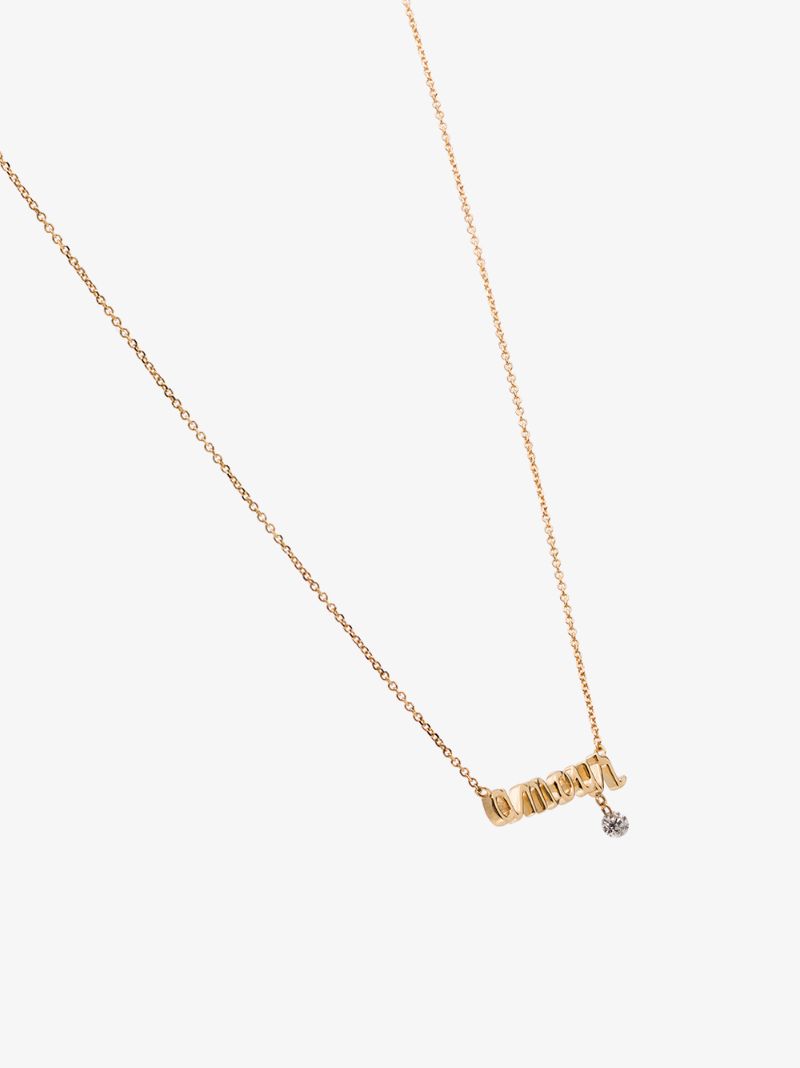 18k Yellow Gold Amour Diamond Necklace