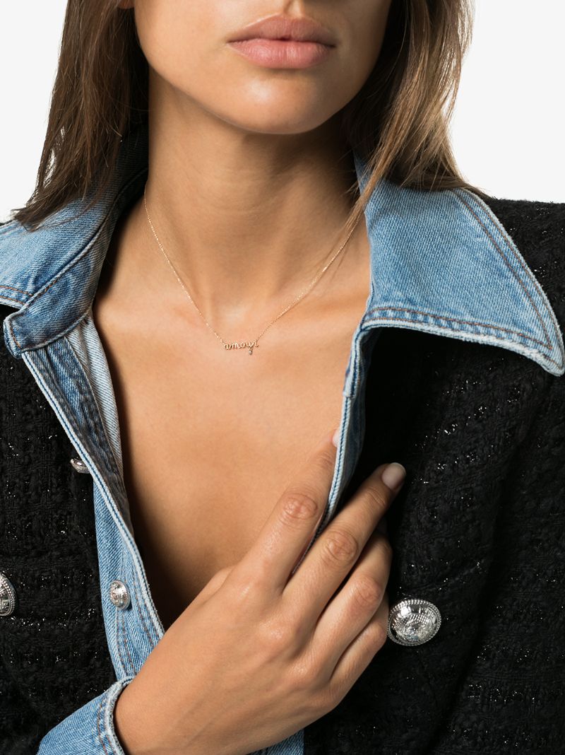 18k Yellow Gold Amour Diamond Necklace