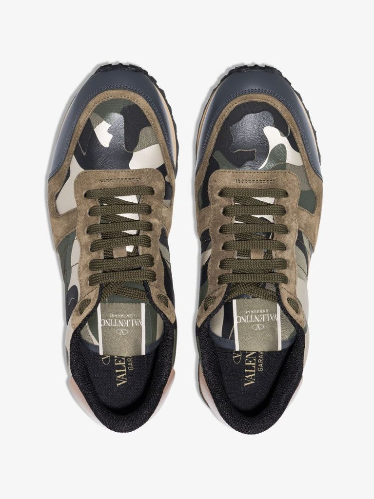 Green Rockrunner Camouflage Low Top Sneakers