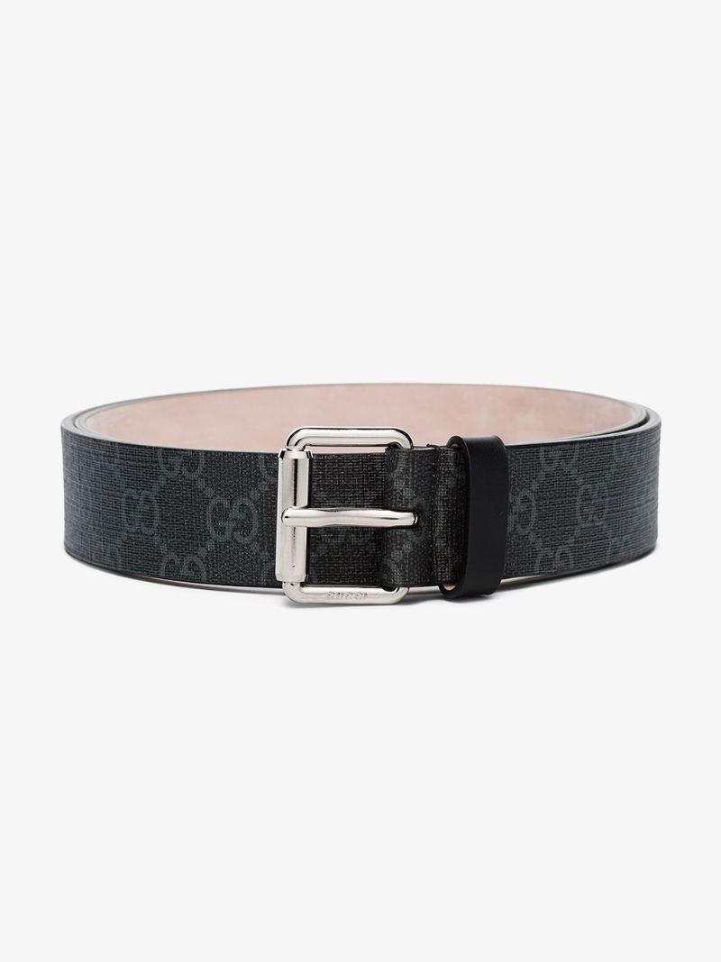 Black Gg Supreme Kingsnake Print Leather Belt