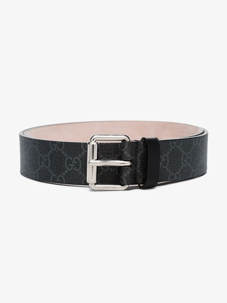 Black Gg Supreme Kingsnake Print Leather Belt