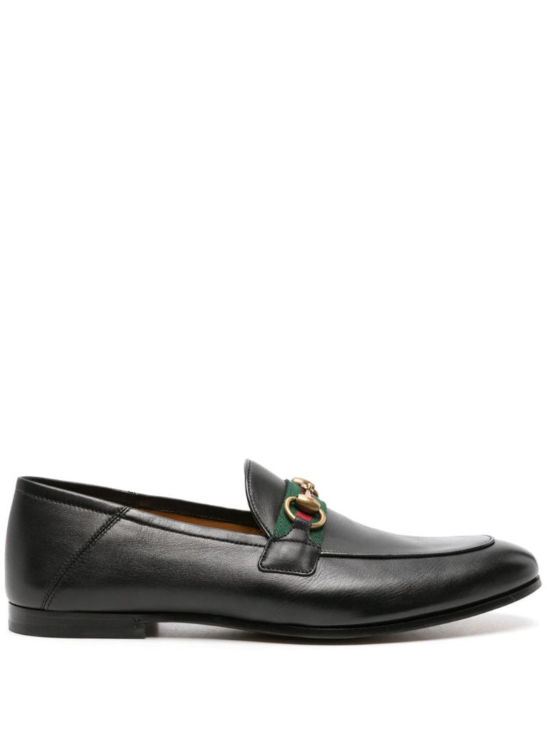 Black Brixton Horsebit Leather Loafers