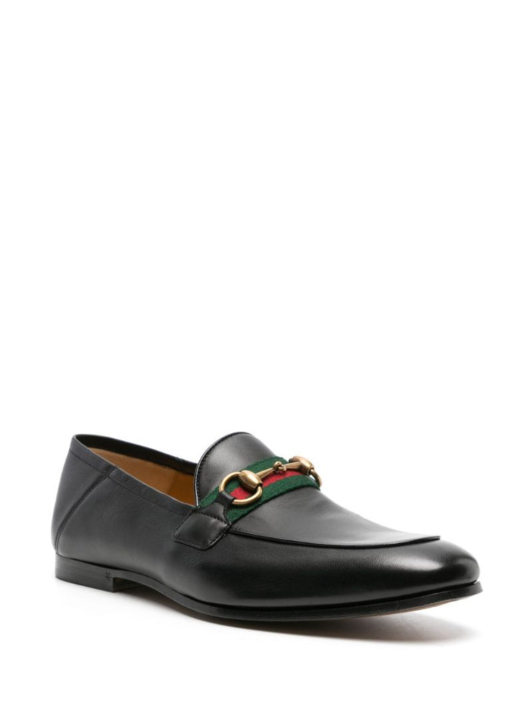 Black Brixton Horsebit Leather Loafers