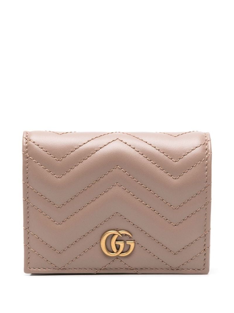 Neutral Gg Marmont Leather Wallet