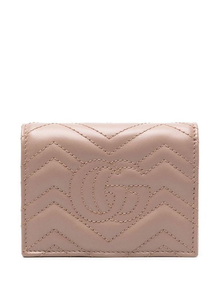 Neutral Gg Marmont Leather Wallet