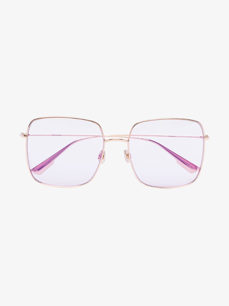 Gold Tone Diorstellaire1 Square Sunglasses
