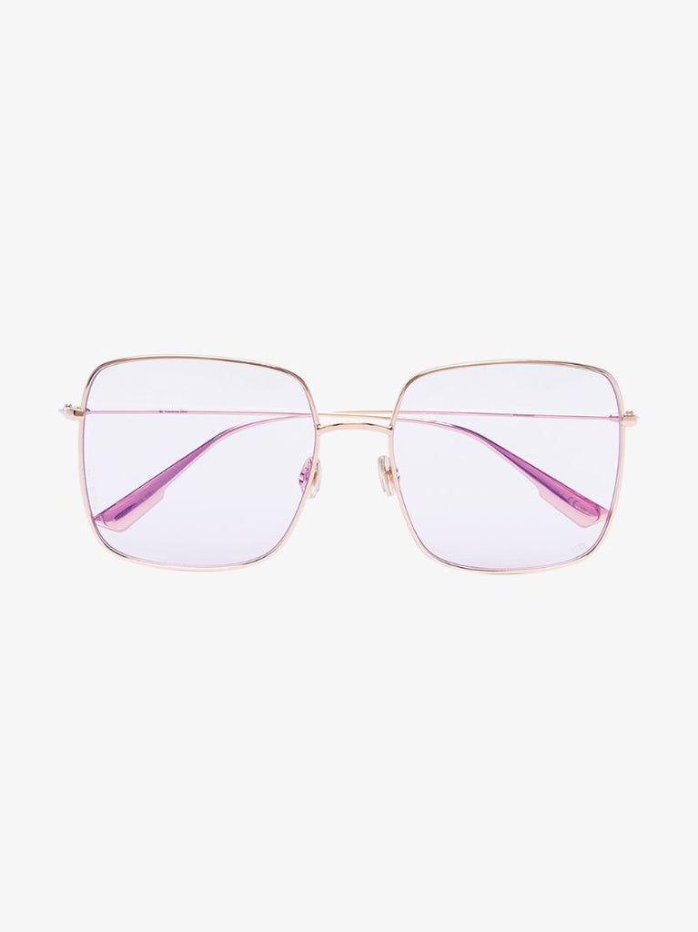 Gold Tone Diorstellaire1 Square Sunglasses