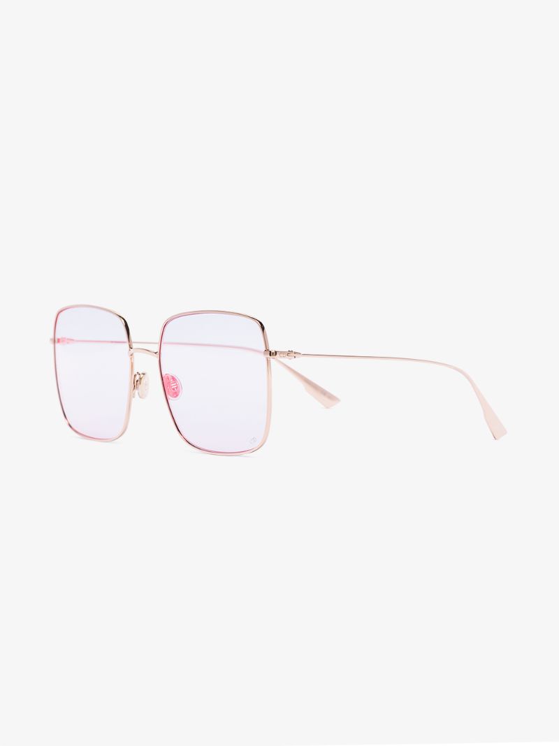 Gold Tone Diorstellaire1 Square Sunglasses