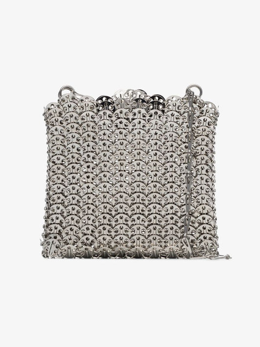Silver Tone Iconic 1969 Chain Shoulder Bag