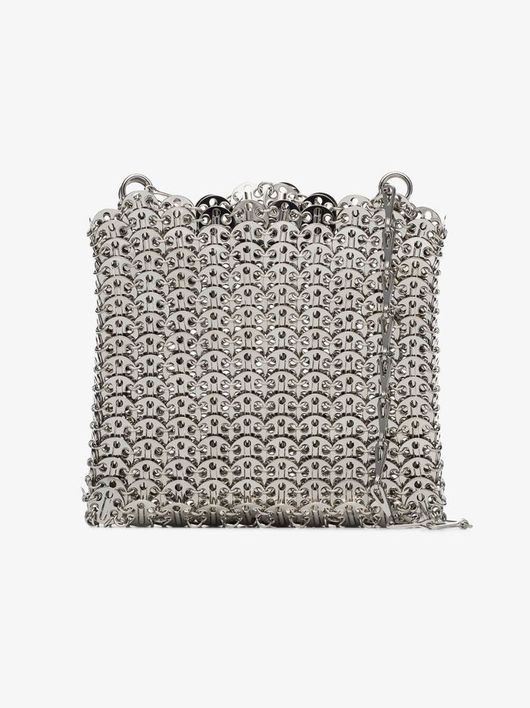 Silver Tone Iconic 1969 Chain Shoulder Bag