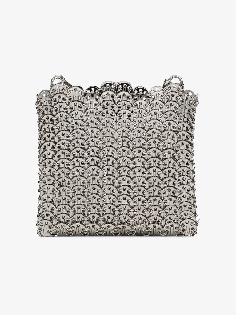Silver Tone Iconic 1969 Chain Shoulder Bag