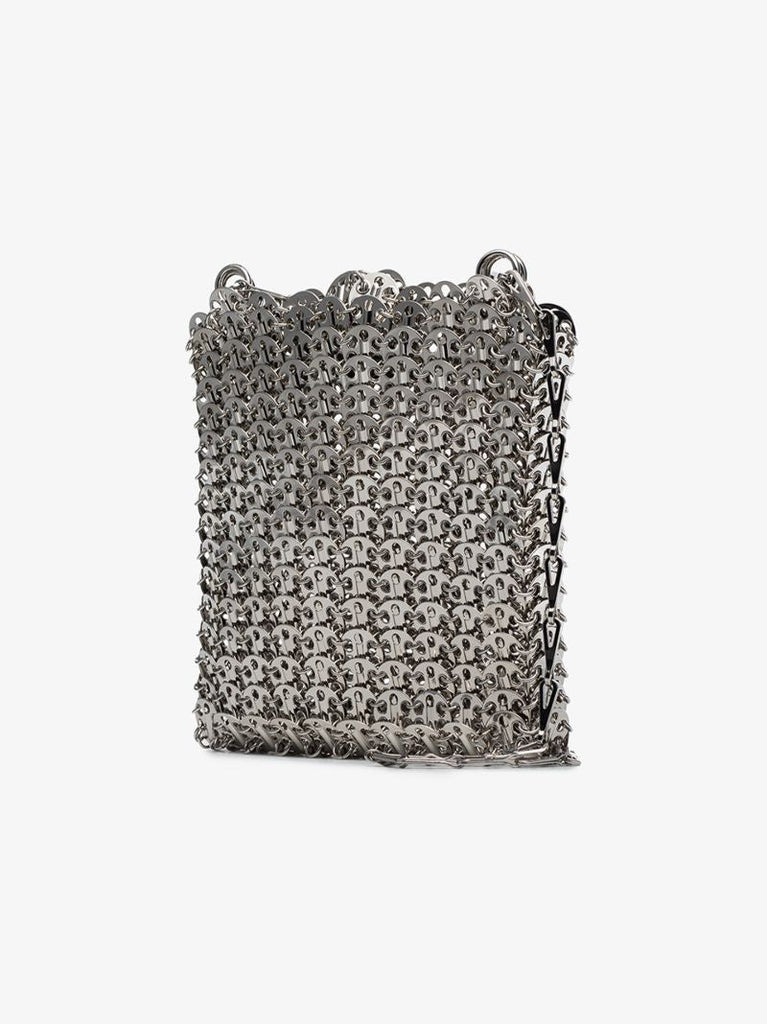 Silver Tone Iconic 1969 Chain Shoulder Bag