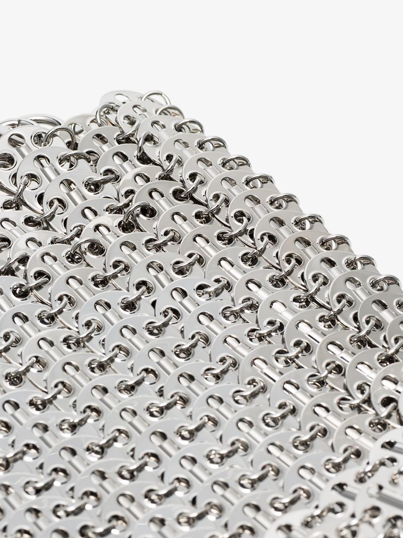 Silver Tone Iconic 1969 Chain Shoulder Bag