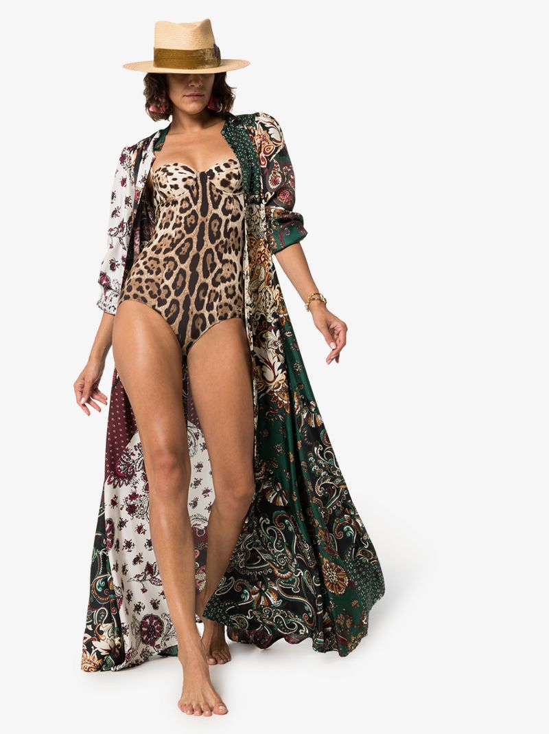 Leopard Print One Piece Swimsuit