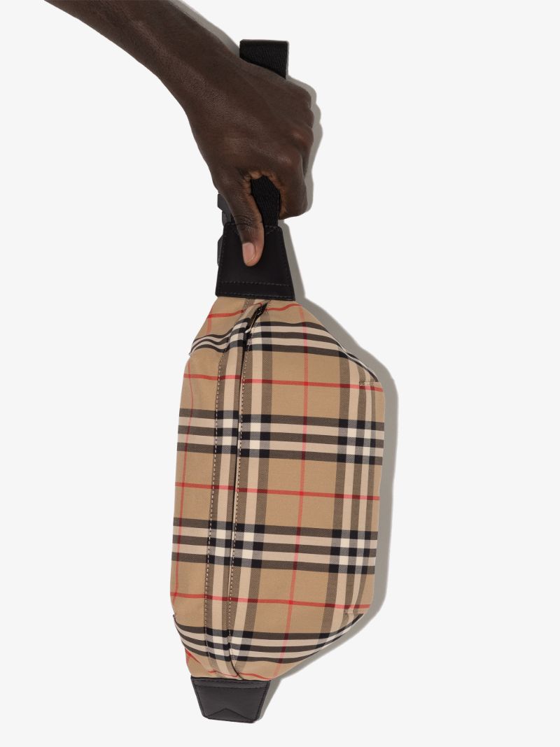 Neutral Vintage Check Cross Body Bag