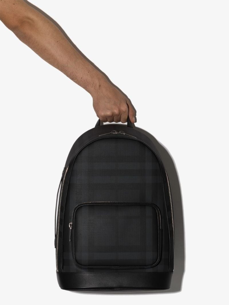Black Rocco Tonal Check Backpack