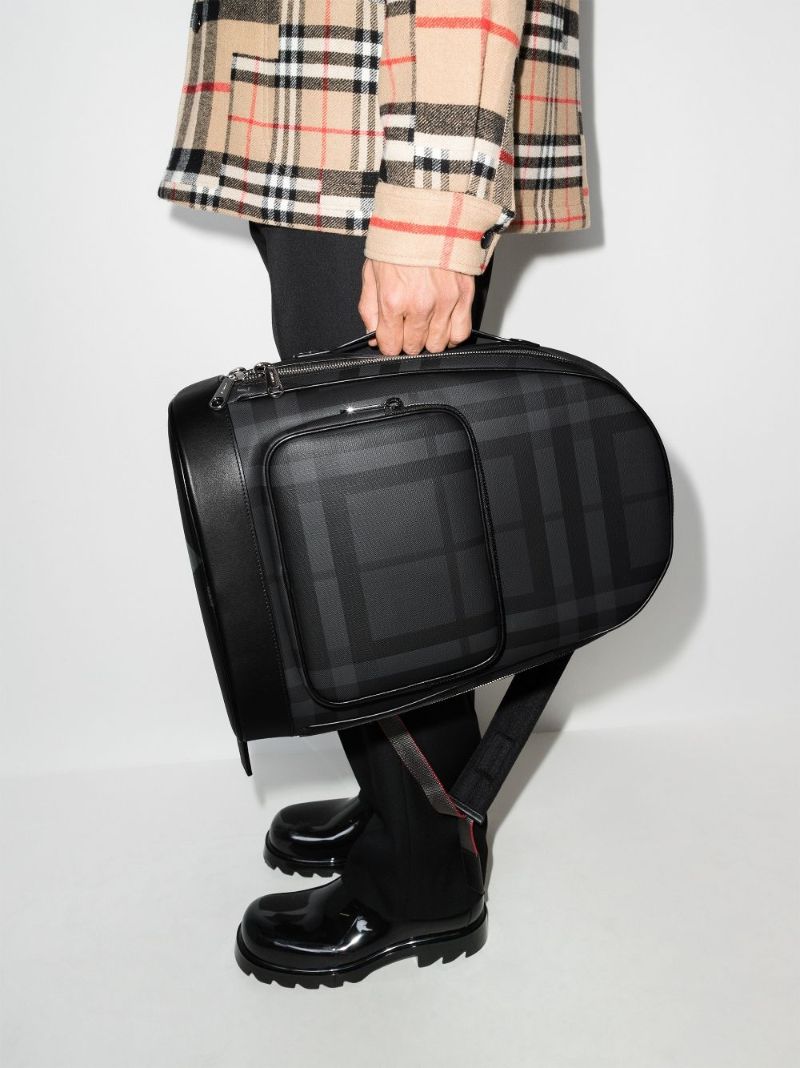 Black Rocco Tonal Check Backpack