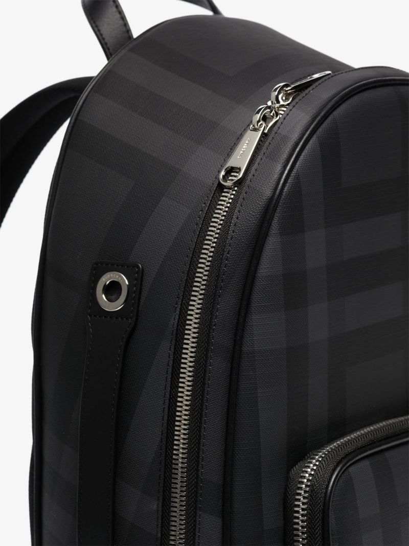 Black Rocco Tonal Check Backpack