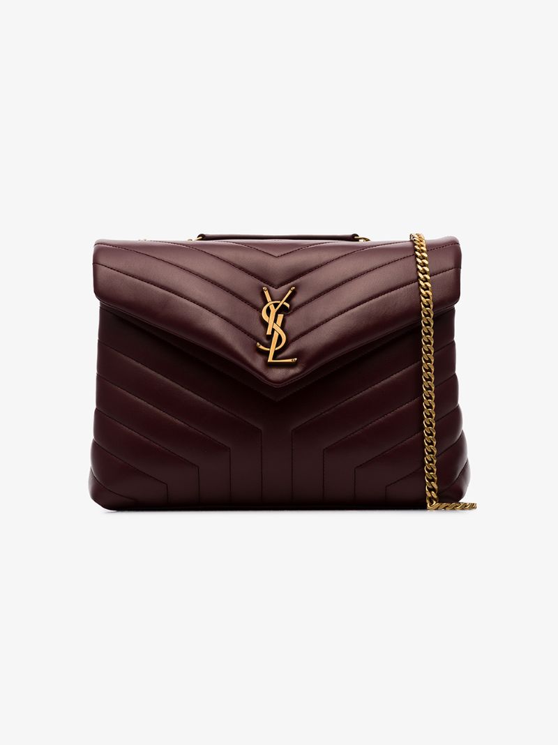 Burgundy Loulou Medium Quilted Leather Shoulder Bag