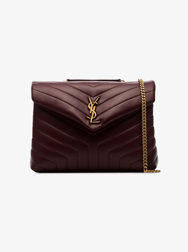 Burgundy Loulou Medium Quilted Leather Shoulder Bag