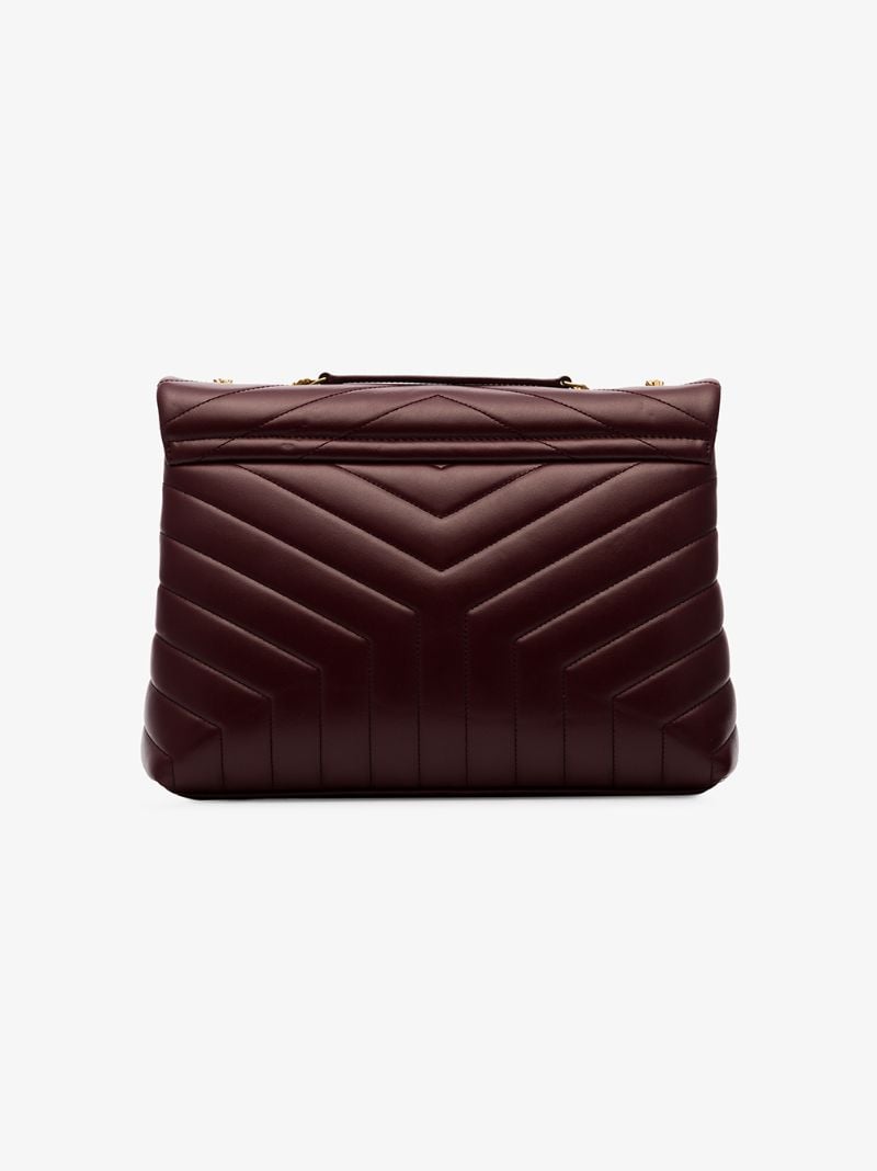 Burgundy Loulou Medium Quilted Leather Shoulder Bag
