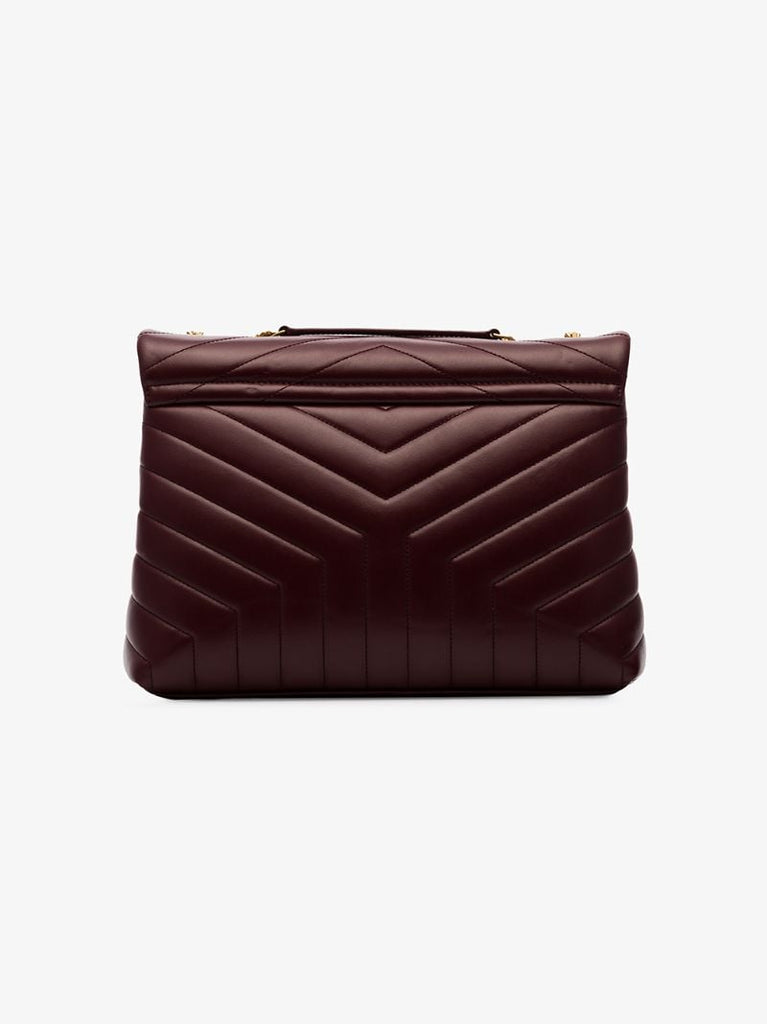 Burgundy Loulou Medium Quilted Leather Shoulder Bag