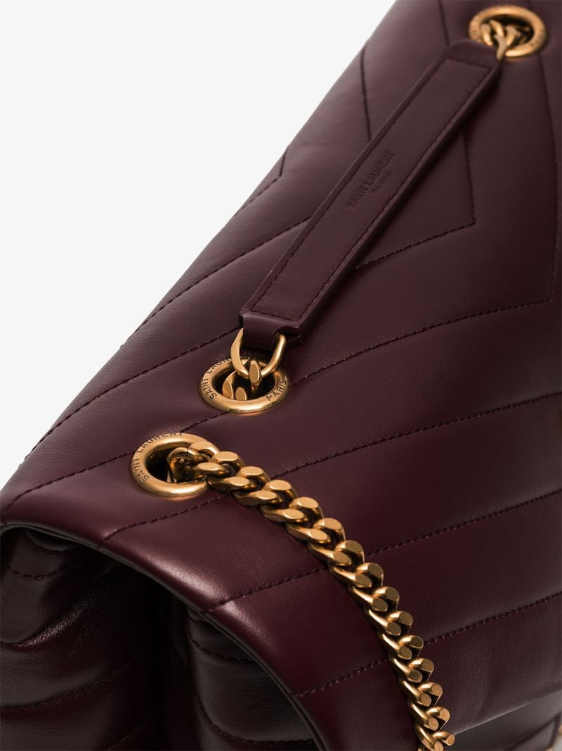 Burgundy Loulou Medium Quilted Leather Shoulder Bag