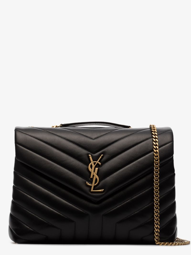 Black Loulou Medium Leather Shoulder Bag