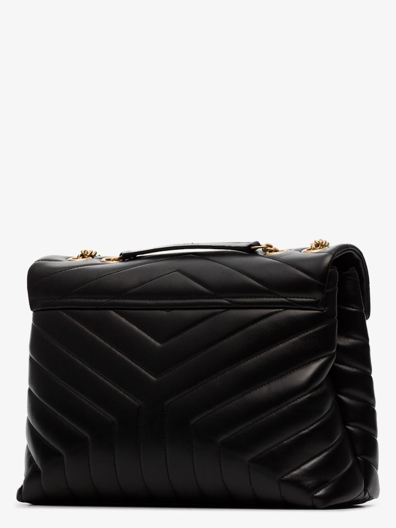 Black Loulou Medium Leather Shoulder Bag