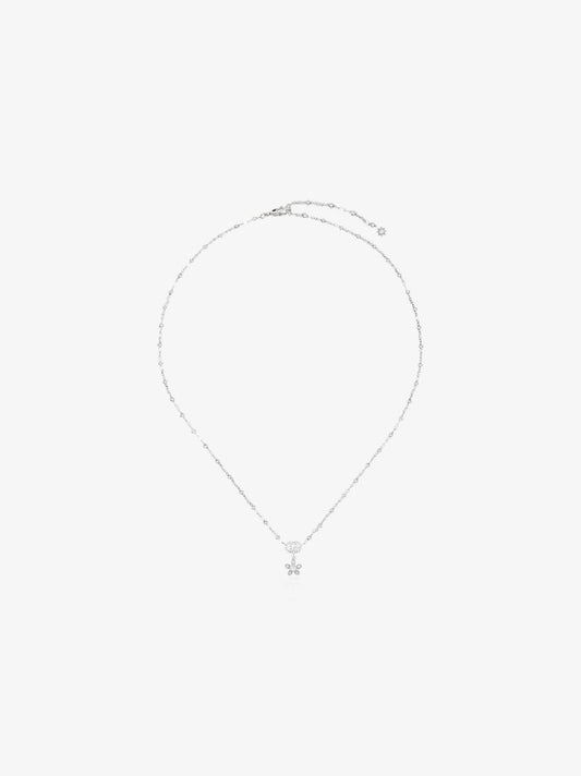 18k White Gold Gg Diamond Necklace