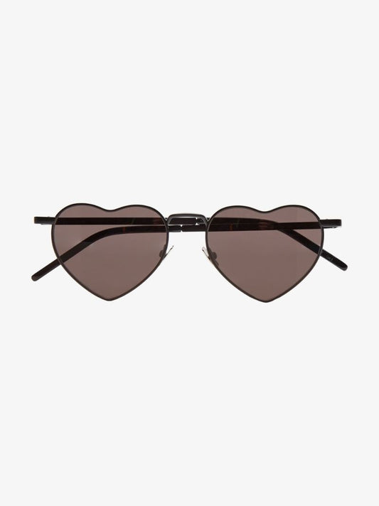 Black Loulou Heart Sunglasses