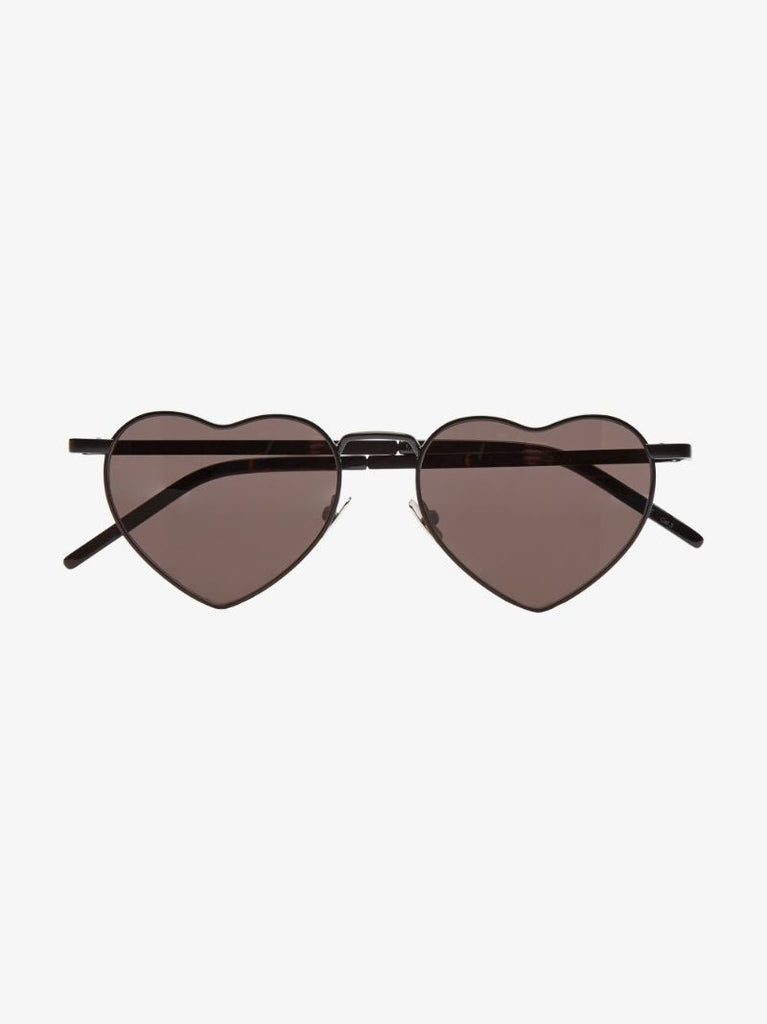 Black Loulou Heart Sunglasses