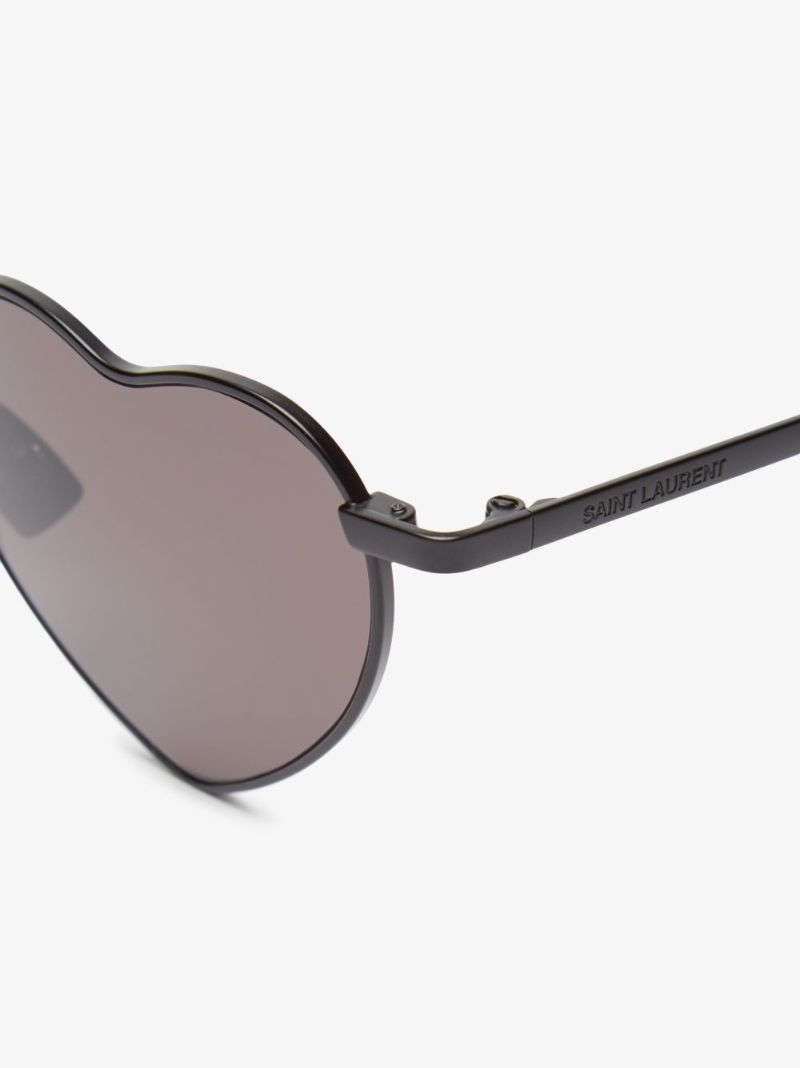 Black Loulou Heart Sunglasses