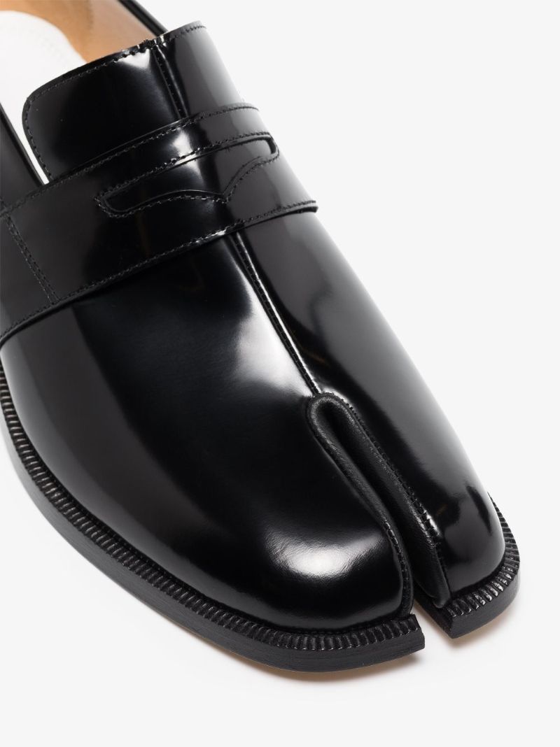 Black Tabi Patent Leather Loafers