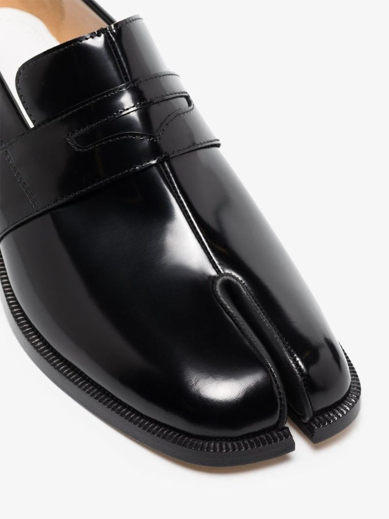 Black Tabi Patent Leather Loafers