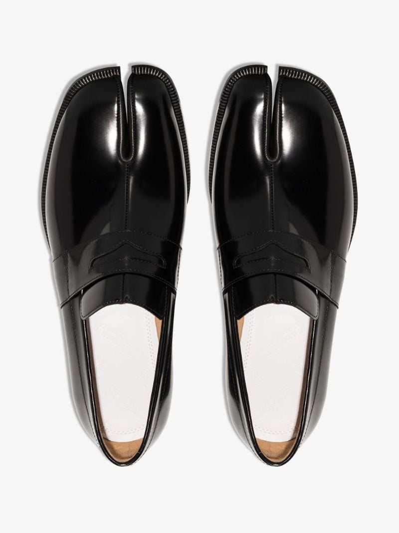 Black Tabi Patent Leather Loafers