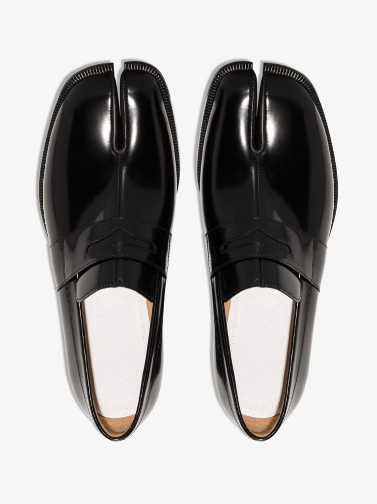Black Tabi Patent Leather Loafers