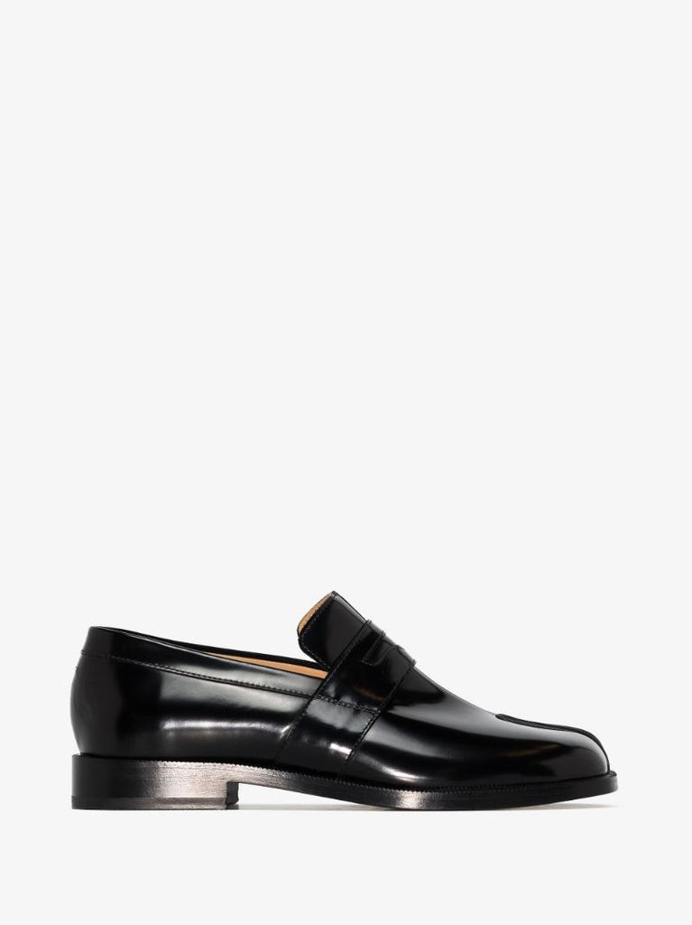 Black Tabi Patent Leather Loafers