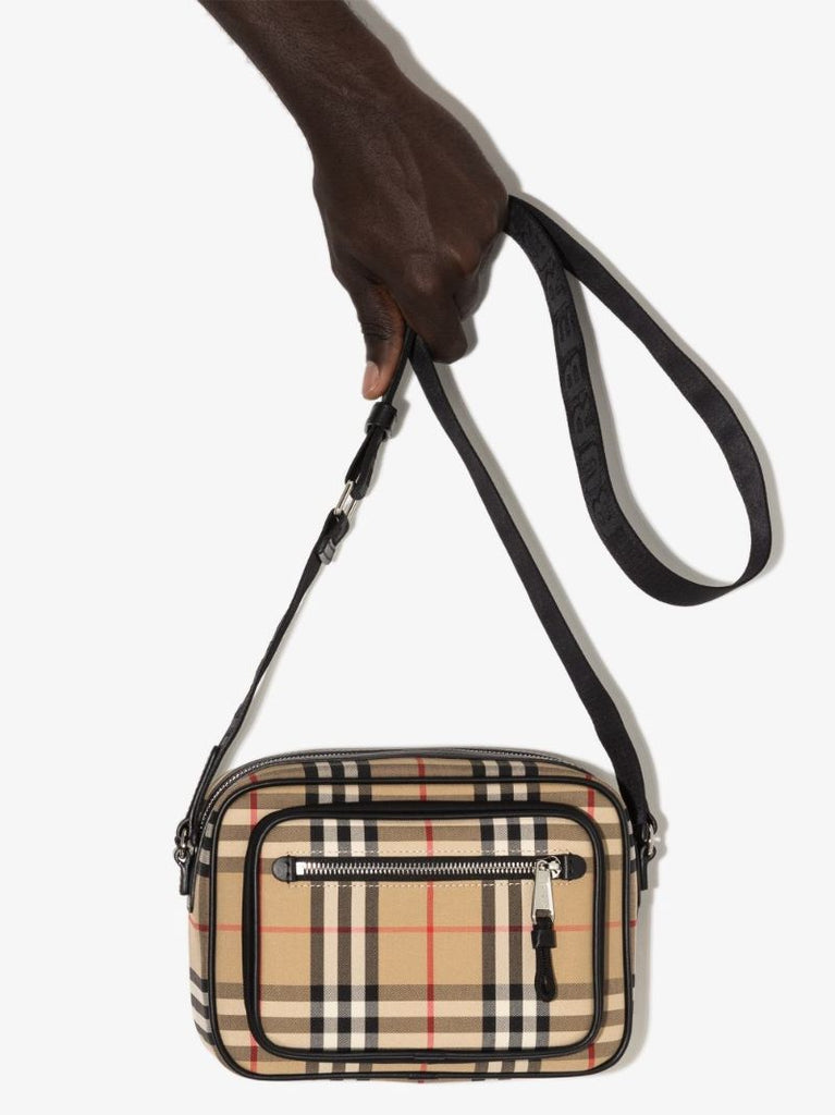 Brown Vintage Check Cross Body Bag