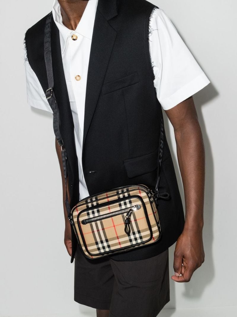 Brown Vintage Check Cross Body Bag